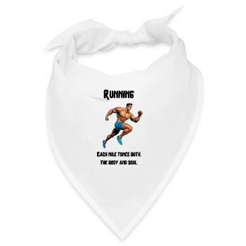 Laufen stärkt Körper und Seele - Bandana - Weiß - Vorne