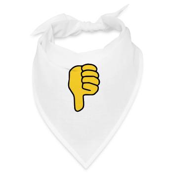 Emoji Daumen runter Skizze Farbe - Bandana - Weiß - Vorne