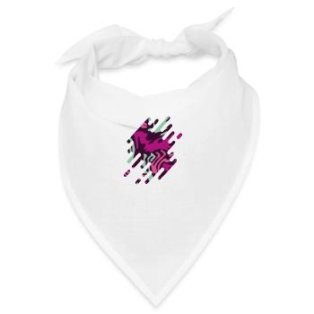 Fleck Tarnmuster Motiv violett - Bandana - Weiß - Vorne