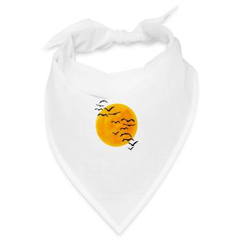 Sonnenuntergang Vogelschwarm - Bandana - Weiß - Vorne