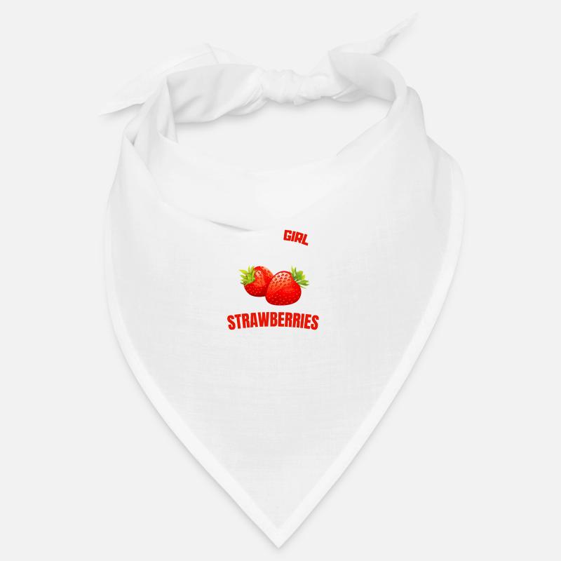Nur ein Mädchen das Erdbeeren liebt Erdbeere - Bandana - Weiß