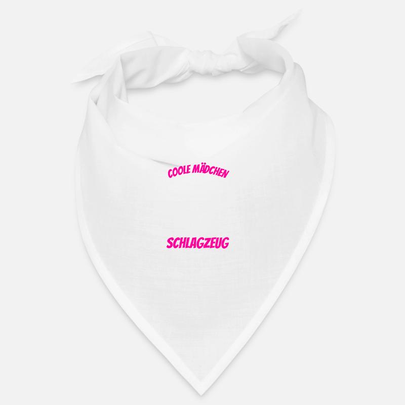 Schlagzeuger Drummer Mädchen Geschenk Schlagzeug - Bandana - Weiß