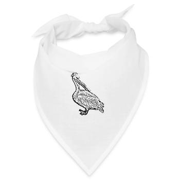 Pelikane Vogel Vögel Pelecanus - Bandana - Weiß - Vorne