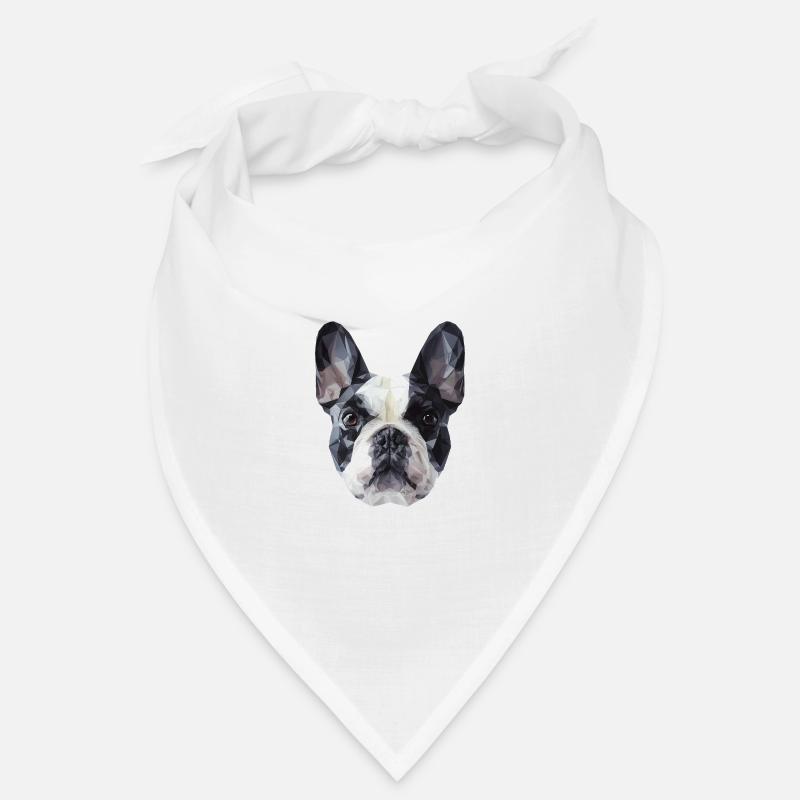 Bouledogue français Low Poly Design Bandana
