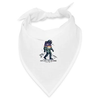 Astronaut über Berge und Sterne - Bandana - Weiß - Vorne