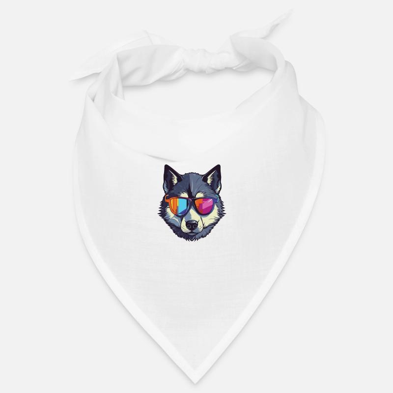 Husky Hund Kopf Cool Bandana