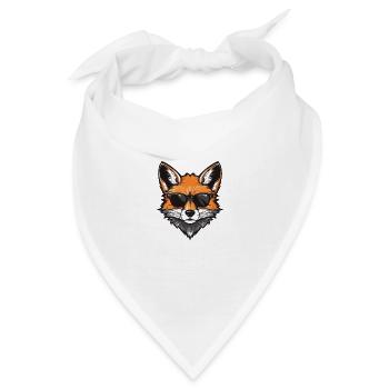 Fuchs Cool Kopf Party - Bandana - Weiß - Vorne