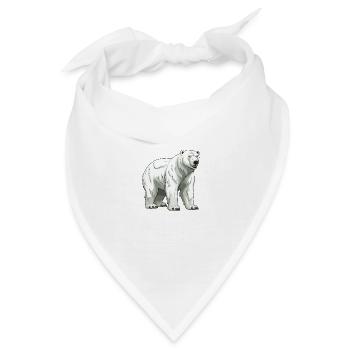 Eisbär Tier Polar bär - Bandana - Weiß - Vorne