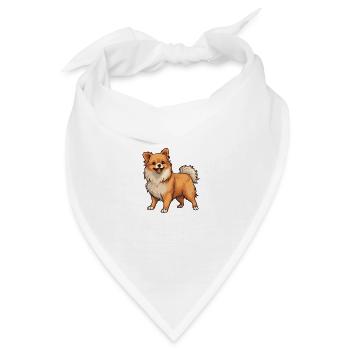 Pomeranian Hund - Bandana - Weiß - Vorne