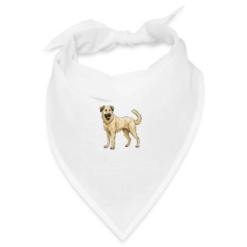 Kangal Hund - Bandana - Weiß - Vorne