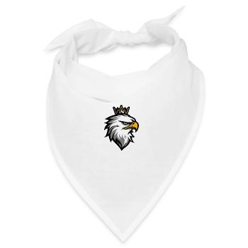 Adler Kopf Krone - Bandana - Weiß - Vorne