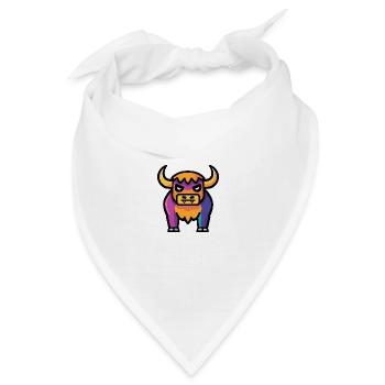 Stier Halloween Tier - Bandana - Weiß - Vorne