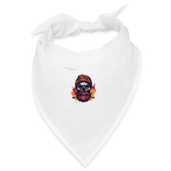 Holzfäller Totenkopf Lumberjack - Bandana - Weiß - Vorne