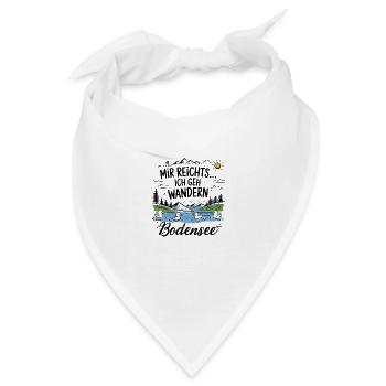 Bodensee Wandern Ausflug Urlaub für den Bodensee - Bandana - Weiß - Vorne
