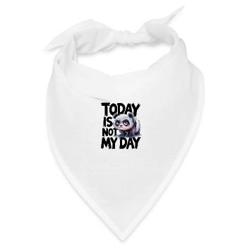 Grummelnder Panda Heute Ist Nicht Mein Tag - Bandana - Weiß - Vorne