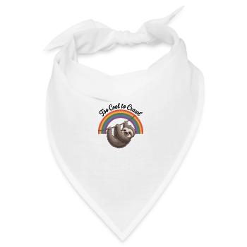 Zu Cool Zum Krabbeln Faultier Regenbogen Design - Bandana - Weiß - Vorne