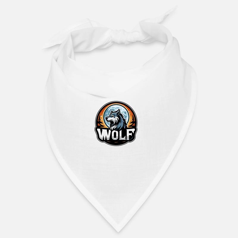 Wolf-Logo - Bandana - Weiß
