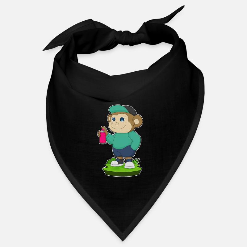 Monkey Painter Spray Bandana