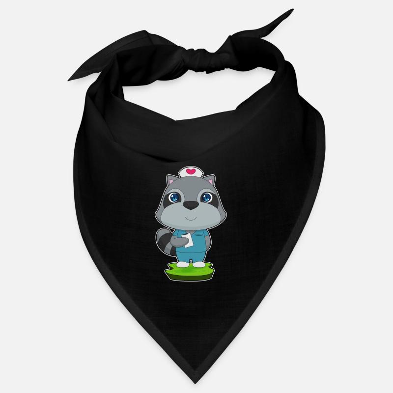 Waschbär Krankenschwester Notizblock Bandana