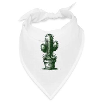 Kaktus-Western-Vintage-Logo - Bandana - Weiß - Vorne