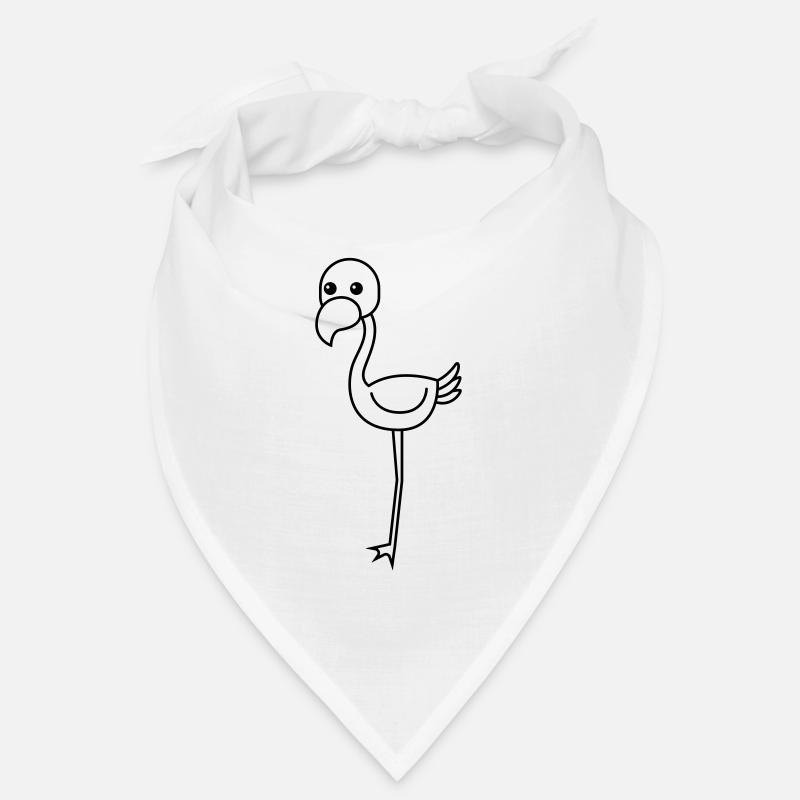 Flamant rose animal comique Bandana