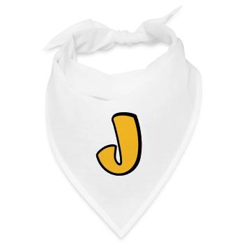 Alphabet J - Bandana - Weiß - Vorne