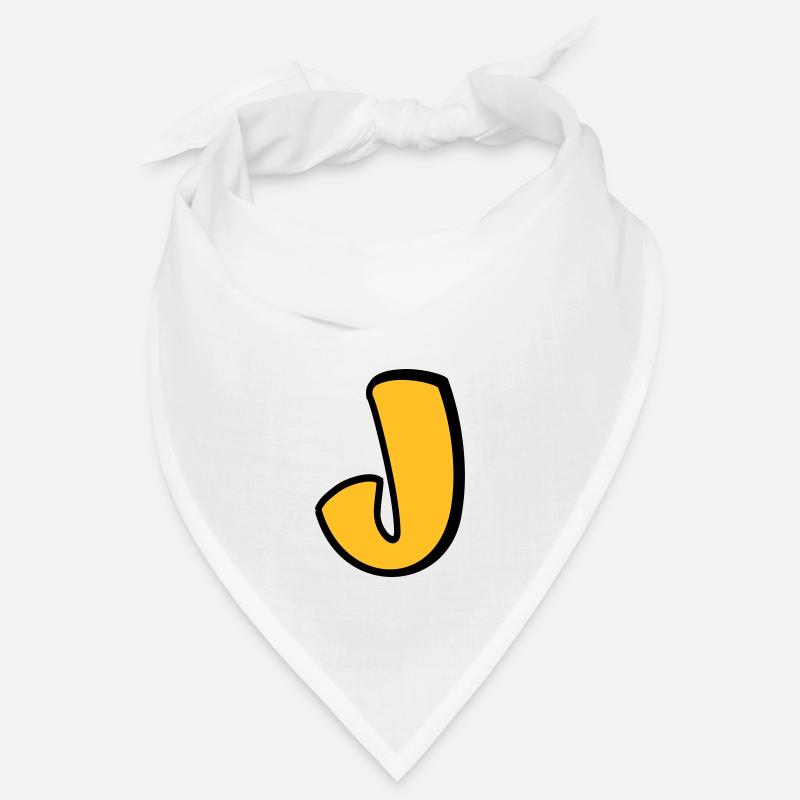 Alphabet J - Bandana - Weiß