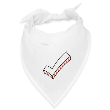 Haken dran zweifarbig - Bandana - Weiß - Vorne