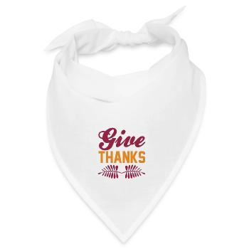 give thanks - Bandana - Weiß - Vorne