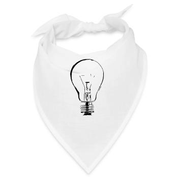 Glühbirne - Bandana - Weiß - Vorne
