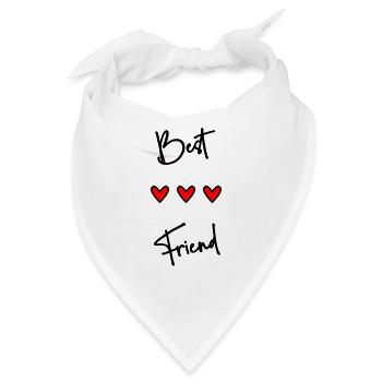 BESTER FREUND. BIFA FREUND. FREUND. FREUND. FREUNDIN - Bandana - Weiß - Vorne