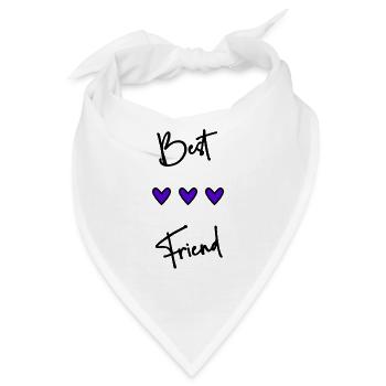 BESTER FREUND. FREUND. FREUND. FREUND. FREUNDIN. DU BIST - Bandana - Weiß - Vorne