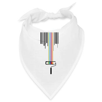 Farbrolle mit Strichcode - Bandana - Weiß - Vorne