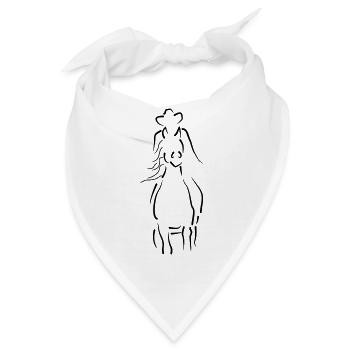 Sliding Stop-Pferd - Bandana - Weiß - Vorne