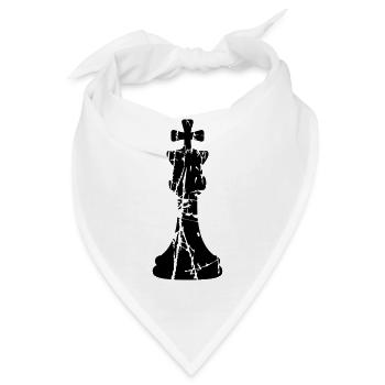 Kratzer Risse Schach - Bandana - Weiß - Vorne