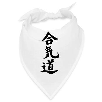 Aikido Kanji - Bandana - Weiß - Vorne