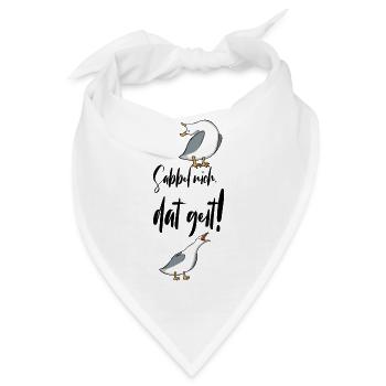 Sabbel nich dat geit - Bandana - Weiß - Vorne