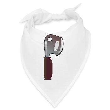 Hackbeil KÜCHENMESSER KÜCHE KOCHEN - Bandana - Weiß - Vorne