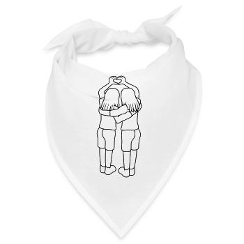 Liebe 2 Freundinnen - Bandana - Weiß - Vorne