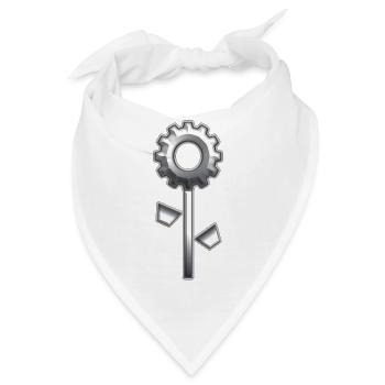 Metall Blume - Bandana - Weiß - Vorne
