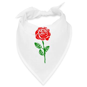 Rose - Bandana - Weiß - Vorne