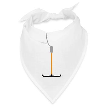 Schleppliftbügel Classic Apres Ski fun Design - Bandana - Weiß - Vorne