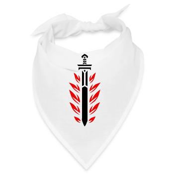 Flammenschwert - Bandana - Weiß - Vorne