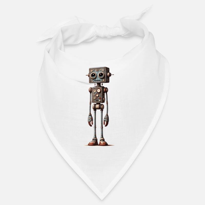 Roboterfrau - Bandana - Weiß