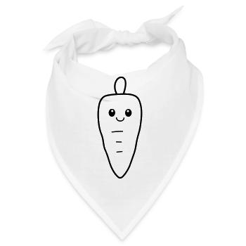 Karotte - Bandana - Weiß - Vorne