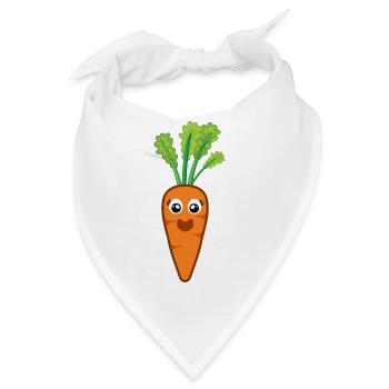 Karotte Karotte Karotte Gemüse - Bandana - Weiß - Vorne
