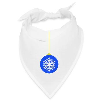 Weihnachtskugel deko - Bandana - Weiß - Vorne