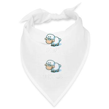 Schaf Unschaf lustiges cooles Geschenk - Bandana - Weiß - Vorne