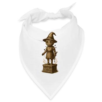 Gruselige Hexenfigur mit Zauberhut - Bandana - Weiß - Vorne
