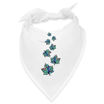 Ahorn Blätter Bunt Herbst - Bandana - Weiß - Vorne